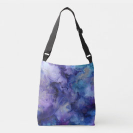 Bolso Cruzado Acuarela púrpura y azul