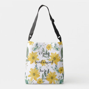 Bolso Cruzado Acuarela Yellow Daisies Crossbody Bag