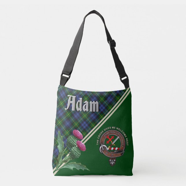 Bolso Cruzado Adam Clan Badge & Tartan Crossbody Bag (Anverso)