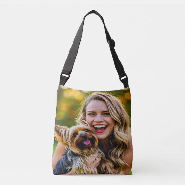 Bolso Cruzado Add Yorkshire Terrier Photo Personalize (Anverso)