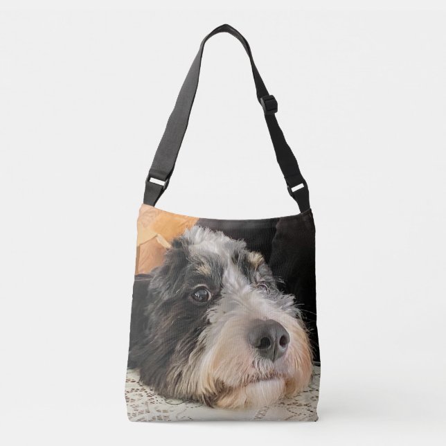 Bolso Cruzado Adorable Bernedoodle (Anverso)