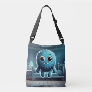 Bolso Cruzado Adorable Blue Fluffy Creature
