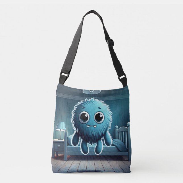 Bolso Cruzado Adorable Blue Fluffy Creature (Anverso)