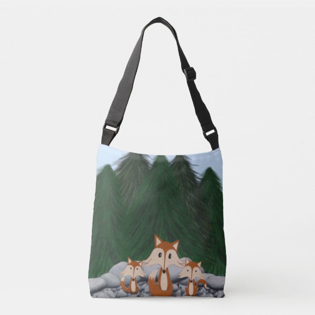 Bolso Cruzado Adorable familia Fox (Anverso)