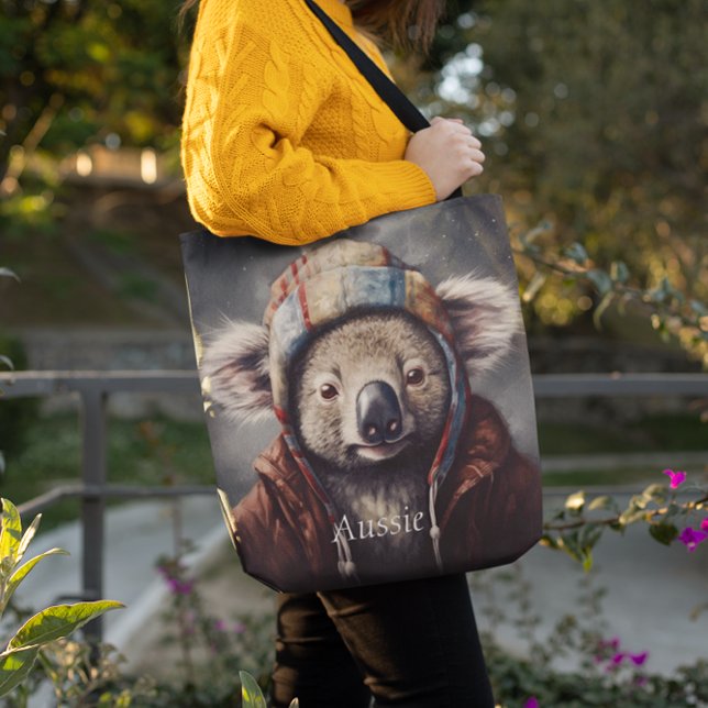 Bolso Cruzado Adorable koala usando gorra lindo, personalizable (Subido por el creador)