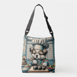 Bolso Cruzado Adorable Sushi Chef Puppy