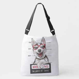 Bolso Cruzado Adorables Cute Husky Dog Winking