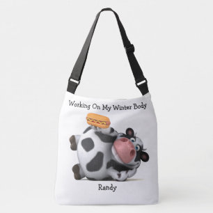 Bolso Cruzado Adorables Vaca Chubby 3D Con Hotdog