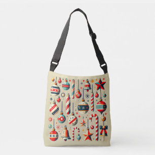Bolso Cruzado Adornos Navideños Festivos con Ornamentos