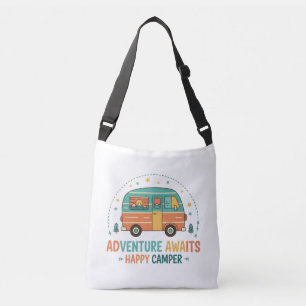 Bolso Cruzado Adventure Awaits Happy Camper