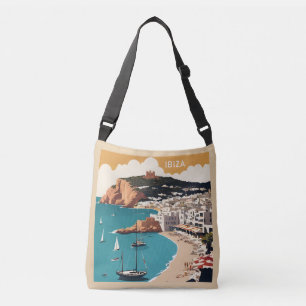 Bolso Cruzado Afiche de viajes de Ibiza, España