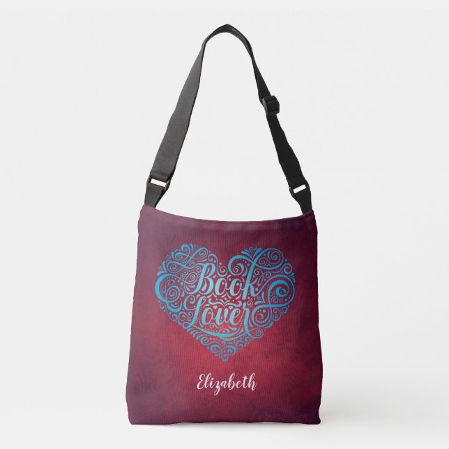 Bolso Cruzado Aficionado a los libros (Anverso)
