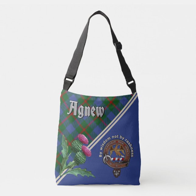 Bolso Cruzado Agnew Clan Badge & Tartan Crossbody Bag (Anverso)