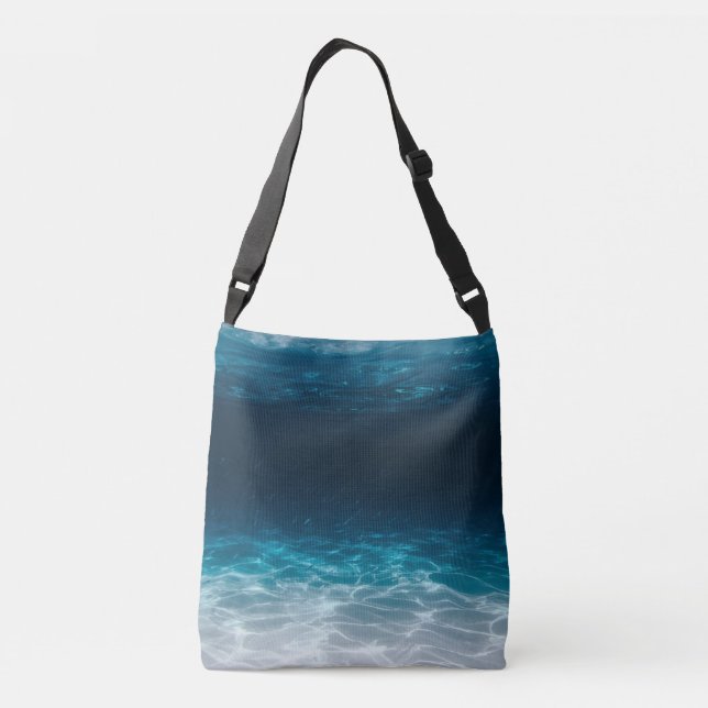 Bolso Cruzado Agua del mar oceánico bajo el mar (Reverso)