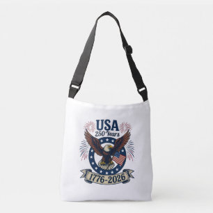 Bolso Cruzado Águila Americana Patriótica 250 Años 1776-2026