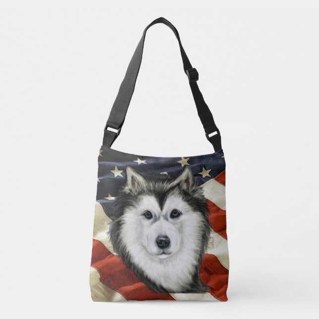 Bolso Cruzado Alaskan Malamute (Anverso)