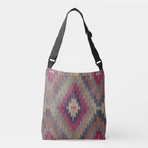 Bolso Cruzado Alfombra turca antigua Kilim Rug