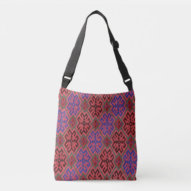 Bolso Cruzado Alfombra Turca Boho Kilim  (Anverso)