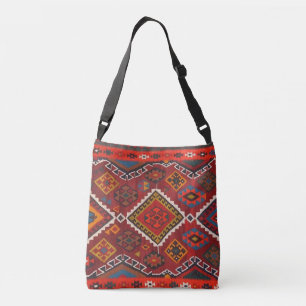 Bolso Cruzado Alfombra turca persa roja oriental