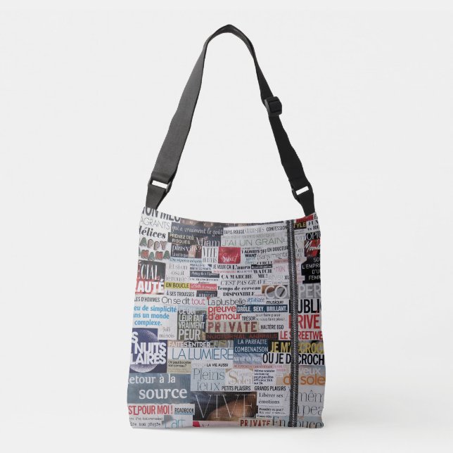Bolso Cruzado Alforjas “Juegos de Diarios " (Anverso)