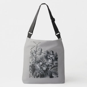 Bolso Cruzado Alicia en el país de las maravillas y las flores