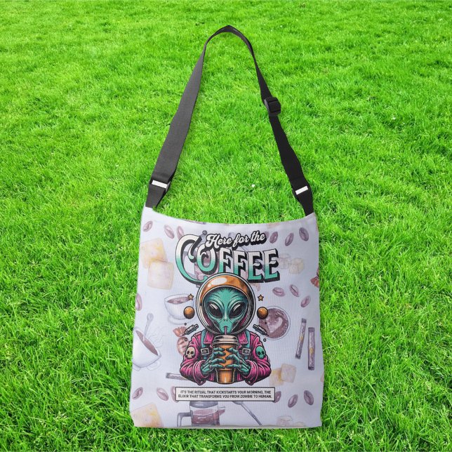 Bolso Cruzado Alien aquí para el café (Subido por el creador)