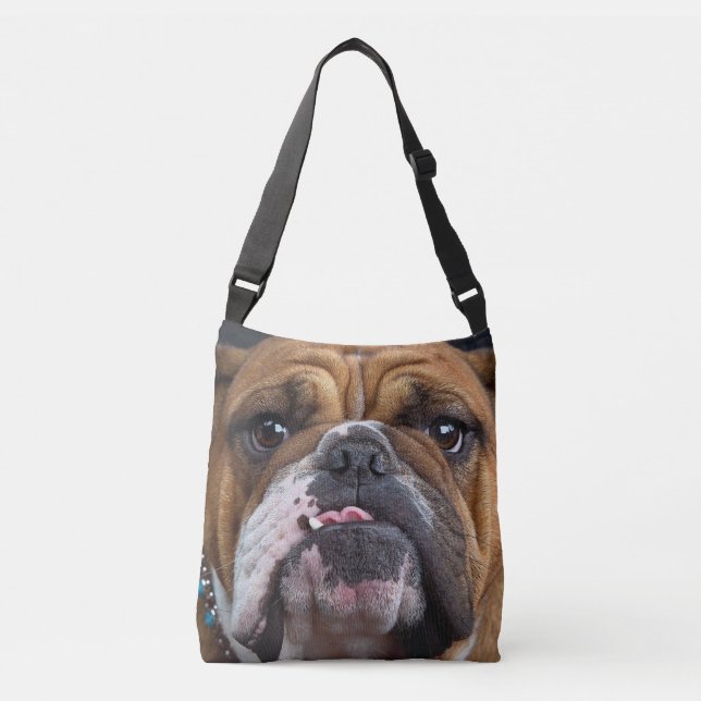 Bolso Cruzado Almohada de inglés bulldog (Anverso)