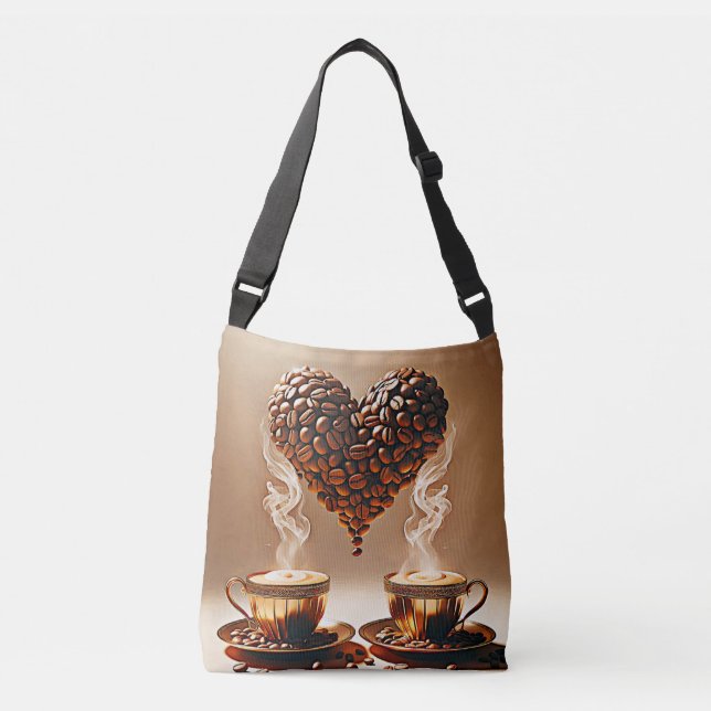 Bolso Cruzado Amantes del café (Anverso)