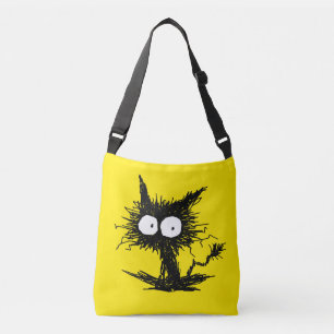Bolso Cruzado Amarillo desalinado negro de GabiGabi del gatito