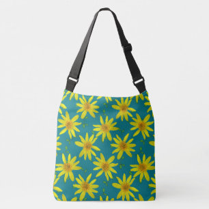 Bolso Cruzado Amarillo floral botánico en cualquier color