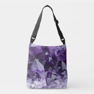 Bolso Cruzado Amethyst Healing Crystal Cluster