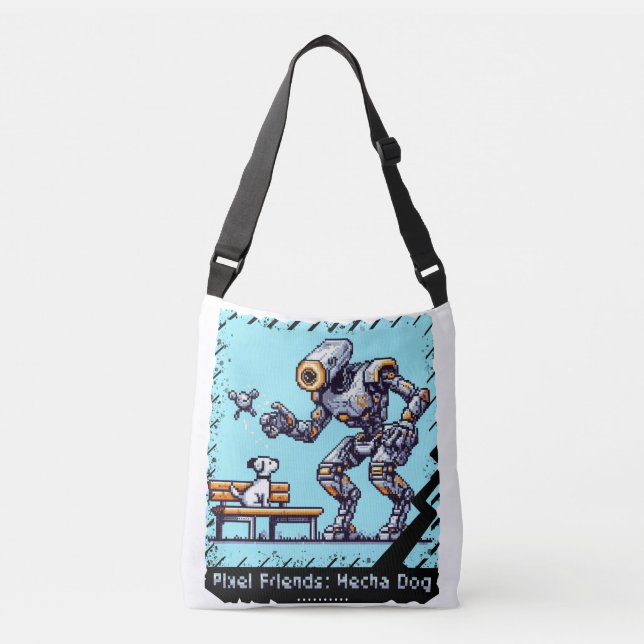 Bolso Cruzado Amigos de Pixel: Perro de Mecha (perro robot) (Anverso)