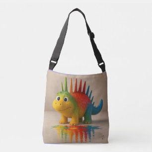 Bolso Cruzado Amigos impares - Poster de Rainbow Dino