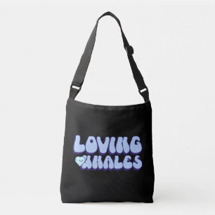 Bolso Cruzado Amo a las ballenas regalo gracioso para los amante