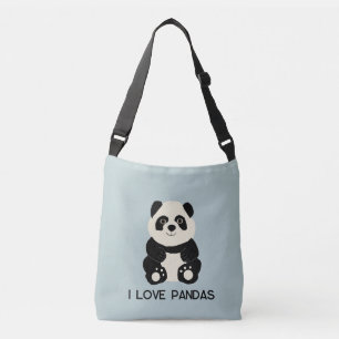 Bolso Cruzado Amo a los pandas