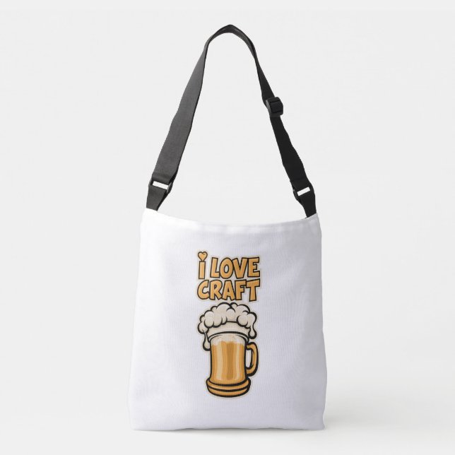 Bolso Cruzado Amo La Cerveza Artesanal (Anverso)