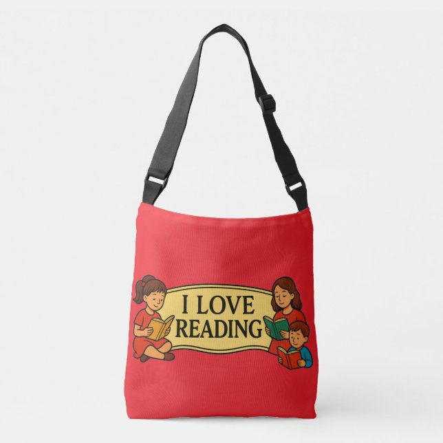 Bolso Cruzado Amo leer (Anverso)