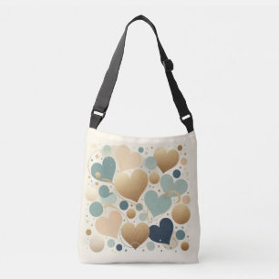 Bolso Cruzado Amor pastel estético corazón beige abstracto minim