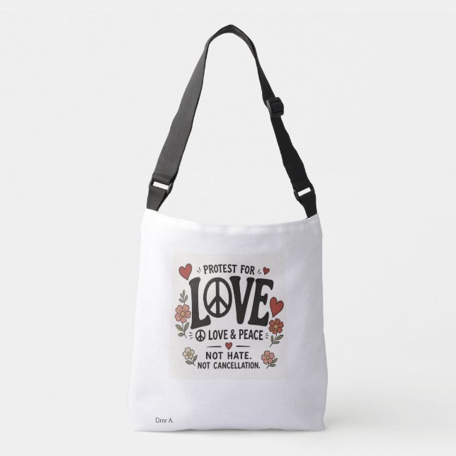 Bolso Cruzado Amor y paz (Anverso)