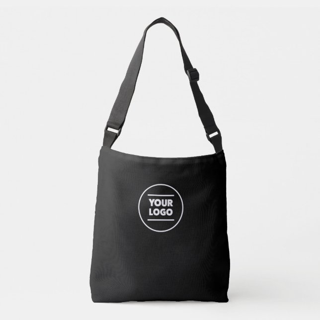 Bolso Cruzado Añadir su logotipo (blanco y negro) (Anverso)