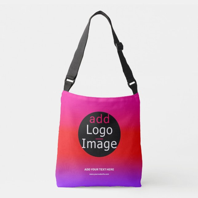 Bolso Cruzado Añadir su logotipo Personalizable Business Magenta (Anverso)