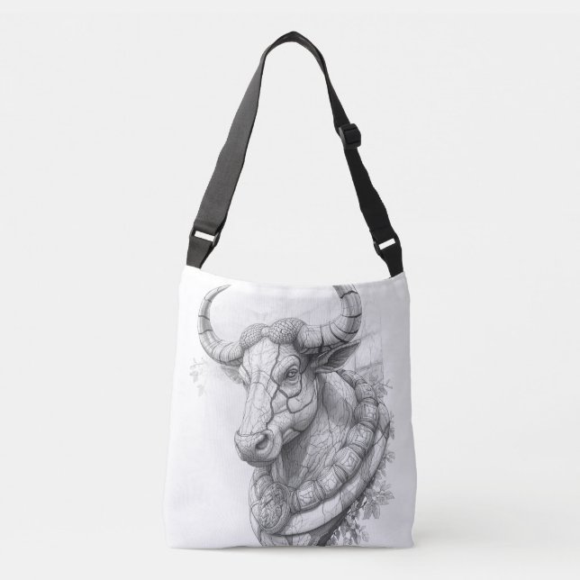 Bolso Cruzado Ancient Greek Mythology Minotaur Labyrinth Noteboo (Anverso)