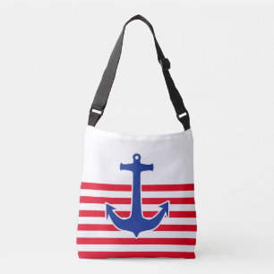 Bolso Cruzado Anclaje azul / Contorno blanco + tus ideas