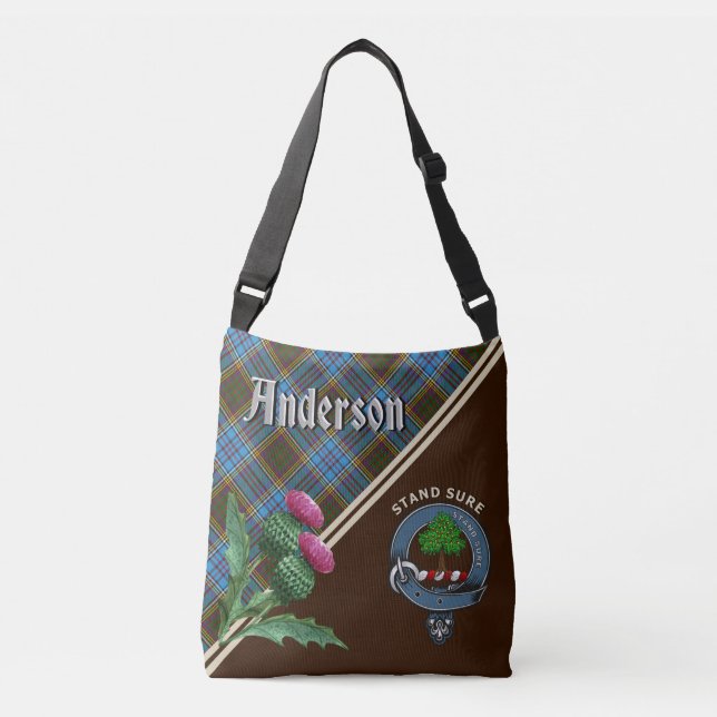 Bolso Cruzado Anderson Clan Badge & Tartan Crossbody Bag (Anverso)