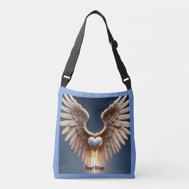 Bolso Cruzado Angel Wings Blue Tote Bag (Anverso)