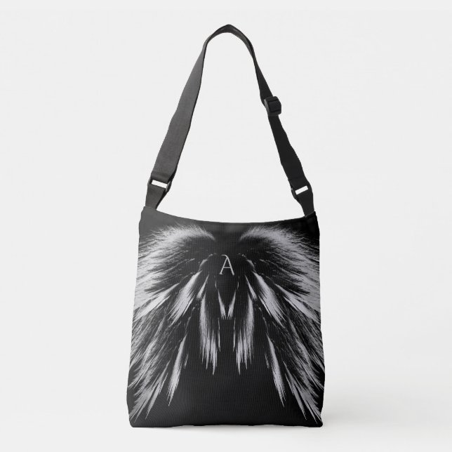 Bolso Cruzado ANGEL WINGS Monograma Negro gris (Anverso)