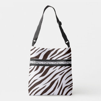 Bolso Cruzado Animal print zebra black and white bag market