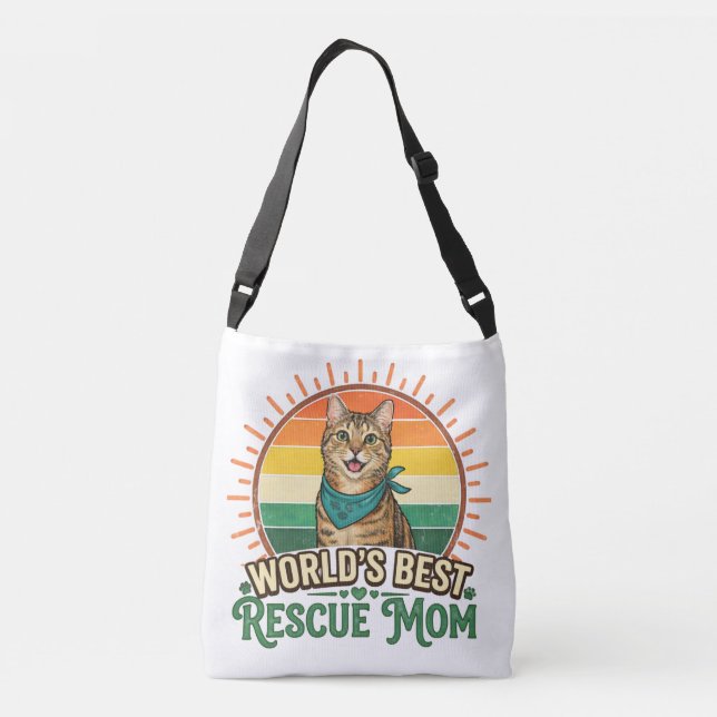 Bolso Cruzado Animal Rescue Cat Mom (Reverso)