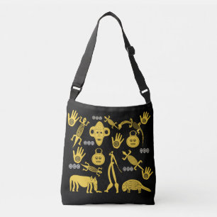 Bolso Cruzado Animales abstractos y motivos africanos
