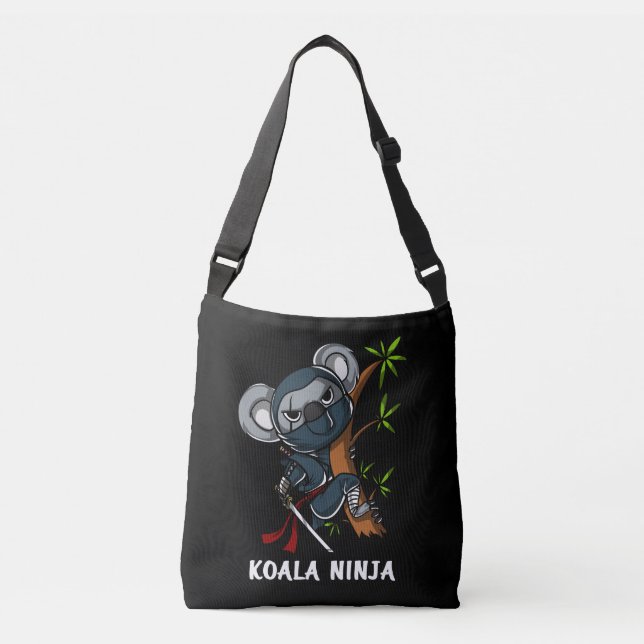 Bolso Cruzado Animales de artes marciales Koala Bear Ninja Samur (Anverso)